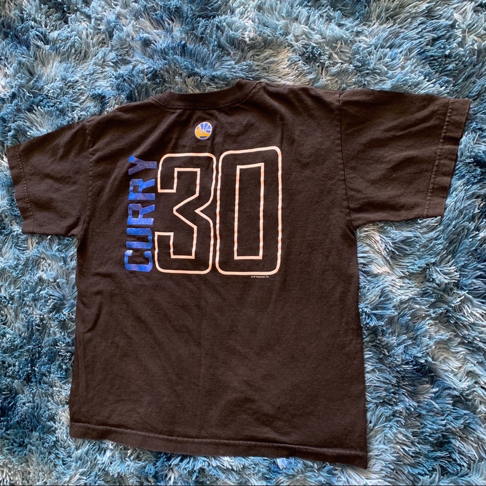 Girls cute tee with blue sparkly letters